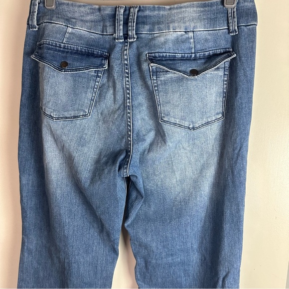 Lucky Brand Vintage? Y2K Kick Flare Cotton Flap Back Pockets Trouser Jeans 10/30 - Picture 8 of 16